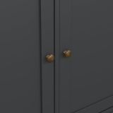 Credenza grigia 143x46x91h cm 3 ante e 3 cassetti - Asola