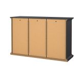 Credenza grigia 143x46x91h cm 3 ante e 3 cassetti - Asola