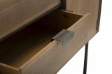 Credenza grigia e marrone 145x47x76h cm 2 ante e 3 cassetti - Jones