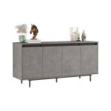 Credenza grigia e nera 160x44x75h cm 4 ante - Kay