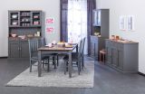 Credenza Grigio 2 Cassetti 2 Ripiani 90x45x190h cm, Apertura Battente - Milzano