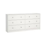 Credenza Janine, Buffet da soggiorno, Madia da salotto, Dispensa da cucina, 30x143 h68 cm, Bianco