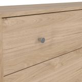Credenza Janine, Buffet da soggiorno, Madia da salotto, Dispensa da cucina, 30x143 h68 cm, Rovere
