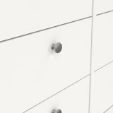 Credenza Josette, Buffet da soggiorno, Madia da salotto, Dispensa da cucina, 38x160 h80 cm, Bianco