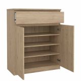 Credenza Julienne, Buffet da soggiorno, Madia da salotto, Dispensa da cucina, 40x80 h100 cm, Rovere