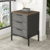 Credenza Kornephoros, Buffet da soggiorno, Madia da salotto, Dispensa da cucina, 54x45 h70 cm, Marrone e Grigio