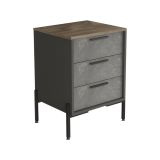 Credenza Kornephoros, Buffet da soggiorno, Madia da salotto, Dispensa da cucina, 54x45 h70 cm, Marrone e Grigio