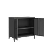 Credenza Lampone, Buffet da soggiorno, Madia da salotto, Dispensa da cucina, 80x40 h73 cm, Ardesia