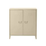 Credenza Lampone, Buffet da soggiorno, Madia da salotto, Dispensa da cucina, 80x40 h73 cm, Panna