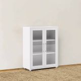 Credenza Laureen, Buffet da soggiorno, Madia da salotto, Dispensa da cucina, 89x40 h113 cm, Bianco