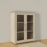 Credenza Laureen, Buffet da soggiorno, Madia da salotto, Dispensa da cucina, 89x40 h113 cm, Quercia