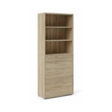 Credenza Loise, Buffet da soggiorno, Madia da salotto, Dispensa da cucina, 89x40 h222 cm, Quercia