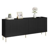 Credenza Londa, 200x42 h82 cm, Nero
