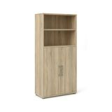 Credenza Louna, Buffet da soggiorno, Madia da salotto, Dispensa da cucina, 89x40 h186 cm, Quercia