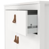 Credenza Lucienne, Buffet da soggiorno, Madia da salotto, Dispensa da cucina, 38x82 h80 cm, Bianco