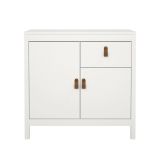 Credenza Lucienne, Buffet da soggiorno, Madia da salotto, Dispensa da cucina, 38x82 h80 cm, Bianco