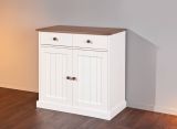 Credenza Magdeburg, Buffet da soggiorno, Madia da salotto, Dispensa da cucina, 90x45 h86 cm, Bianco
