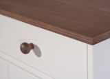 Credenza Magdeburg, Buffet da soggiorno, Madia da salotto, Dispensa da cucina, 90x45 h86 cm, Bianco