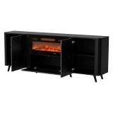 Credenza marmo e nera 190x40x68h cm 3 ante - Briano