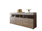 Credenza Marrone Beige 3 Ripiani 3 Ante 180x41x80h cm, 6 Vani - Fanna