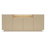 Credenza Marrone Chiaro Marrone 4 Ripiani Apertura Battente 203x40x83h cm, 4 Ante - Halefa