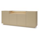 Credenza Marrone Chiaro Marrone 4 Ripiani Apertura Battente 203x40x83h cm, 4 Ante - Halefa