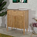 Credenza Marrone Ciliegio un Cassetto un Ripiano 81x46x82h cm, Apertura Battente, Scorrevole - Falomo
