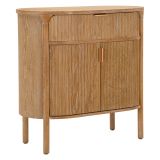 Credenza Marrone Ciliegio un Cassetto un Ripiano 81x46x82h cm, Apertura Battente, Scorrevole - Falomo
