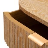 Credenza Marrone Ciliegio un Cassetto un Ripiano 81x46x82h cm, Apertura Battente, Scorrevole - Falomo