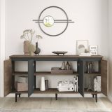 Credenza marrone e antracite 160x40x71h cm 4 ante - Arpalice