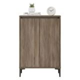 Credenza marrone e antracite 72x35x104h cm 4 ante - evariste