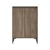 Credenza marrone e antracite 72x35x104h cm 4 ante - evariste