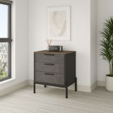 Credenza marrone e grigia 54x44x70h cm 3 cassetti - Butchoy