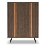 Credenza Marrone Noce 2 Ripiani Apertura Battente 94x40x126h cm, 2 Ante - Hafano