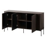 Credenza Marrone Noce 3 Ripiani Apertura Battente 150x40x80h cm, 3 Ante - Susegana