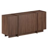 Credenza Marrone Noce 4 Ripiani 4 Ante 180x45x80h cm, 8 Vani - Nolova