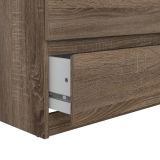 Credenza Marrone Noce 6 Cassetti Apertura Scorrevole 154x50x68h cm, Chiusura Scorrevole - Victoire