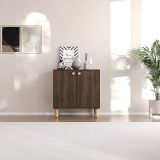 Credenza Marrone Noce Marrone Rovere un Ripiano 2 Ante 72x36x73h cm, 2 Vani - Pontida