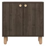 Credenza Marrone Noce Marrone Rovere un Ripiano 2 Ante 72x36x73h cm, 2 Vani - Pontida