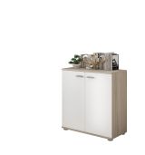 Credenza Marrone Olmo Bianco Cassetti un Ripiano 68x34x74h cm, Apertura Battente - Osteno