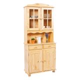 Credenza Marrone Quercia un Cassetto 2 Ripiani 88x32x198h cm, Apertura Battente, Scorrevole - Quadri