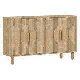 Credenza Marrone Rovere 2 Ripiani Apertura Battente 120x30x74h cm, 4 Ante - Colzano