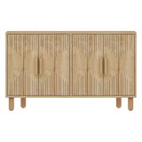 Credenza Marrone Rovere 2 Ripiani Apertura Battente 120x30x74h cm, 4 Ante - Colzano