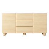 Credenza Marrone Rovere 3 Cassetti 2 Ripiani 160x38x80h cm, Apertura Battente, Scorrevole - Hamonene