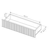 Credenza Marrone Rovere 3 Cassetti 2 Ripiani 187x40x80h cm, Apertura Battente, Scorrevole - Haza