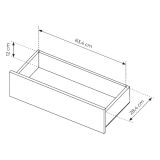 Credenza Marrone Rovere 3 Cassetti 2 Ripiani 196x40x82h cm, Apertura Scorrevole - Hanira