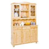 Credenza Marrone Rovere 3 Cassetti 6 Ripiani 130x32x198h cm, 12 Vani - Presezzo