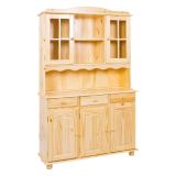 Credenza Marrone Rovere 3 Cassetti 6 Ripiani 130x32x198h cm, 12 Vani - Presezzo