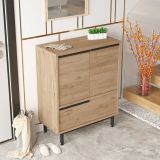 Credenza Marrone Rovere 3 Ripiani 3 Ante 75x36x90h cm, 3 Vani - Rive