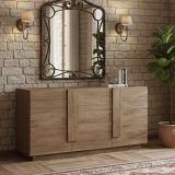 Credenza Marrone Rovere 3 Ripiani Apertura Battente 182x44x90h cm, 3 Ante - Malosco